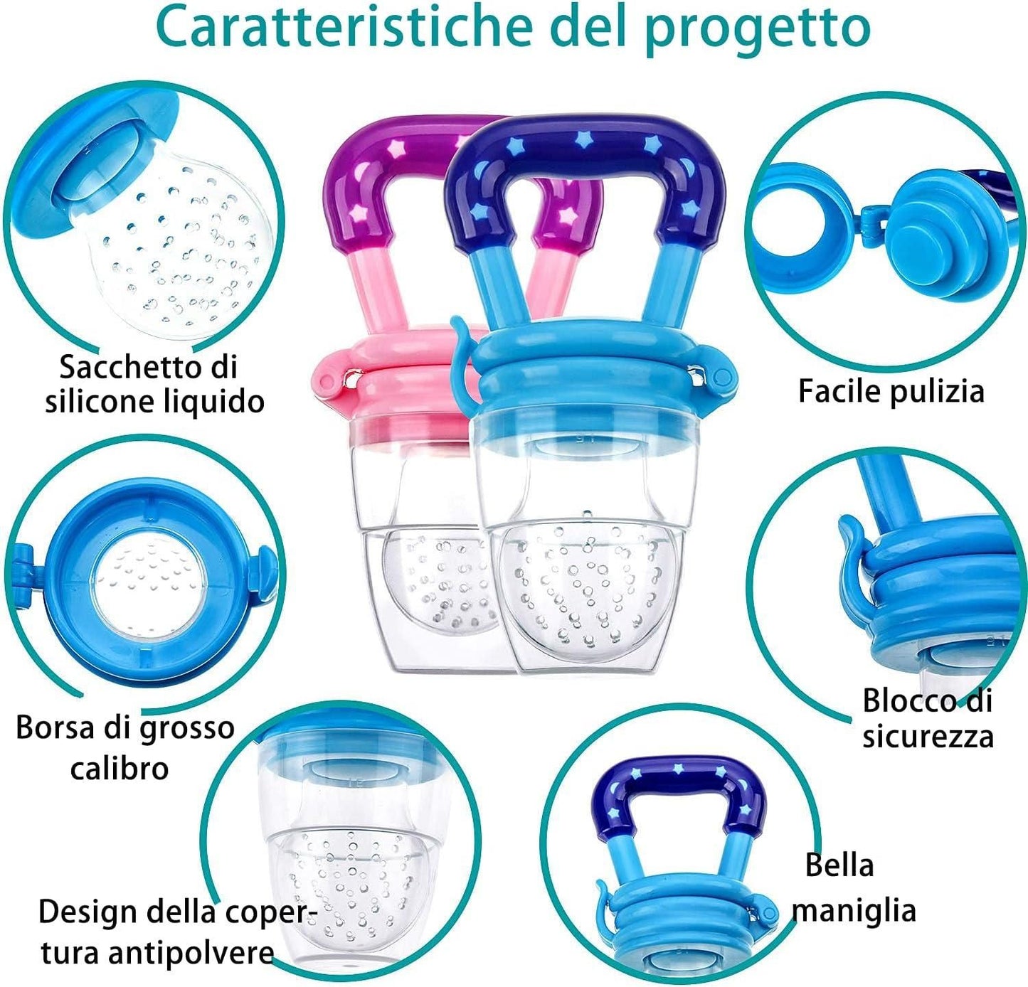 BPA-Free Silicone Fruit Pacifiers For Baby (Pack of 2)